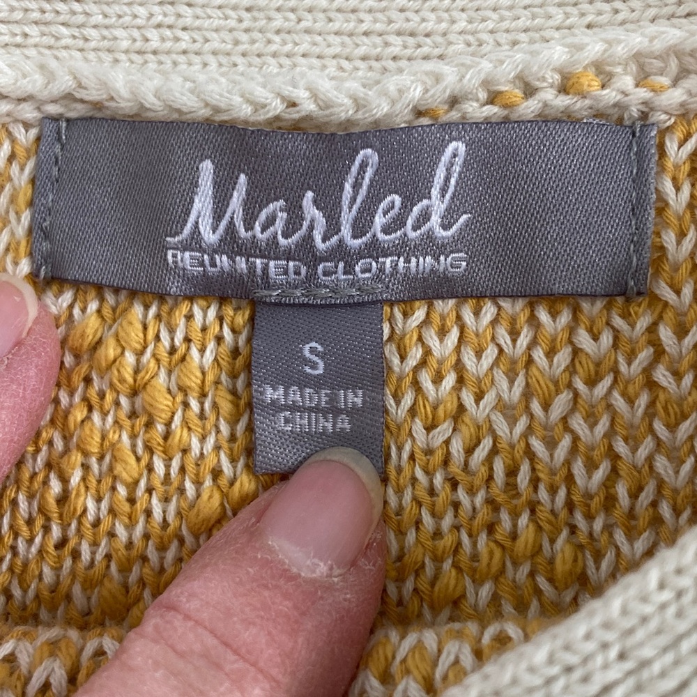 Marled Cream Sweater with Gold Stars - Picture 2 of 5